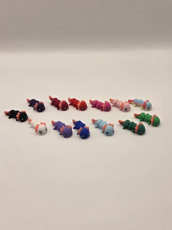 Axolotls 1-inch 3D printed mini
