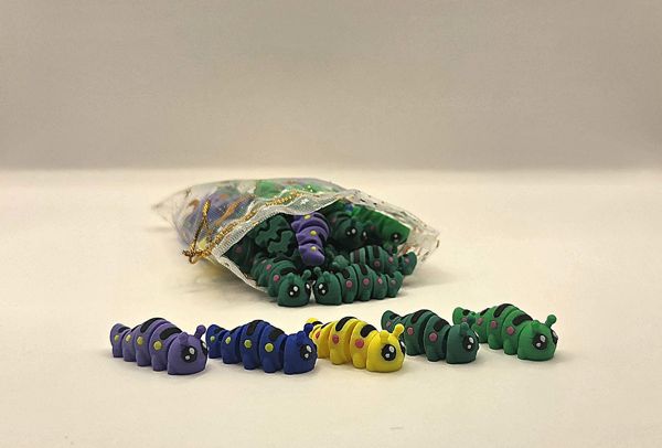 Caterpillars 1-inch 3D printed mini