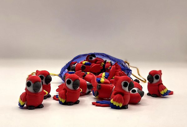 Macaw 1-inch 3D printed mini