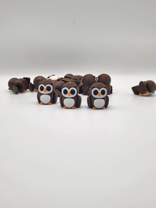 Owls 1 inch 1-inch 3D printed mini
