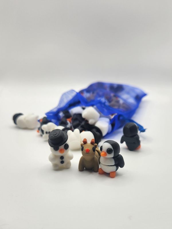 Snowmen Penguins Reindeer Minis 1-inch 3D printed mini